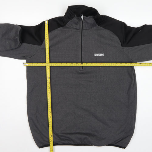 Regatta Men’s Grey L 1/4 Zip High Neck Outdoor Pullover Sweatshirt