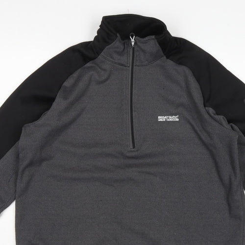 Regatta Men’s Grey L 1/4 Zip High Neck Outdoor Pullover Sweatshirt