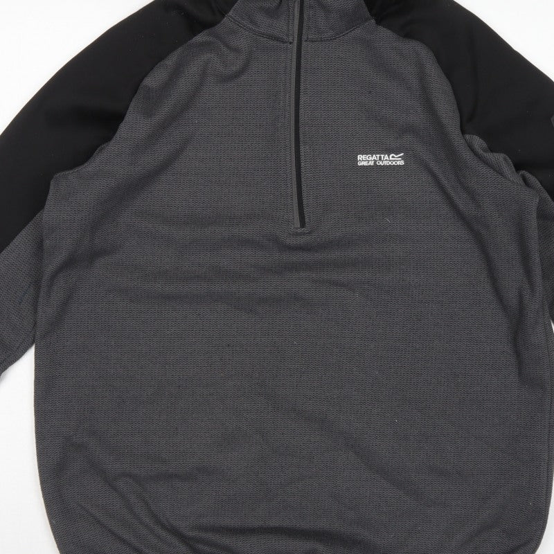 Regatta Men’s Grey L 1/4 Zip High Neck Outdoor Pullover Sweatshirt