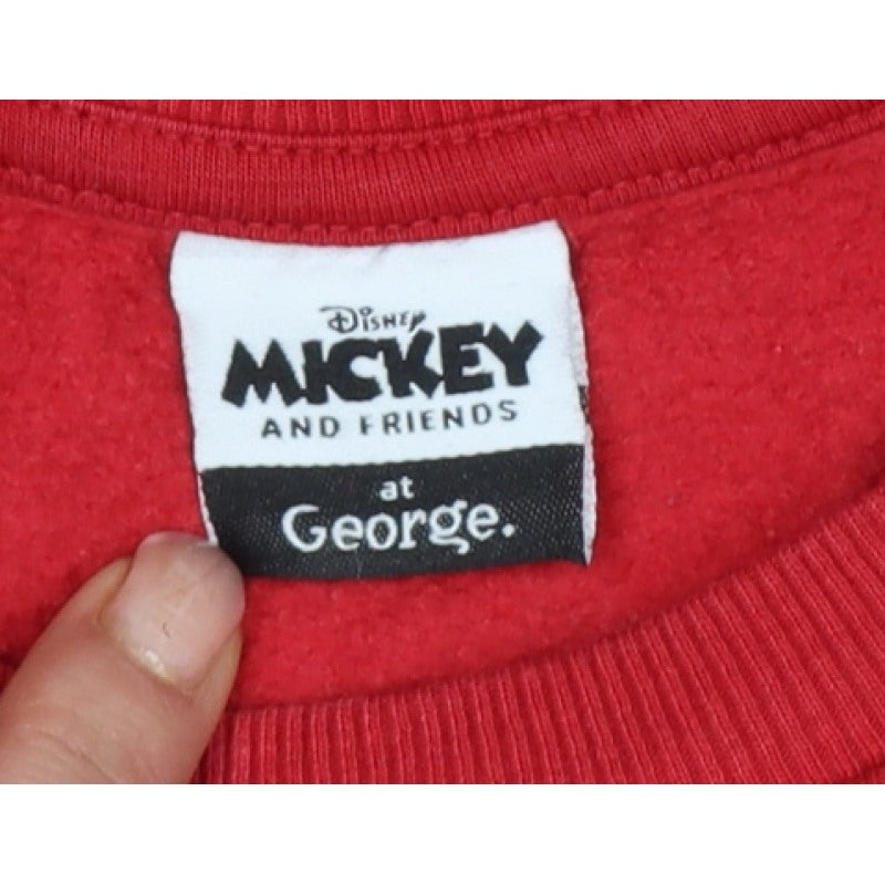 George Girls Red Minnie Mouse Sequin Sweatshirt 12-13 Years Pullover