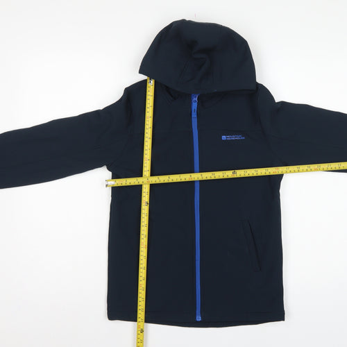 Mountain Warehouse Boys Black 11-12 Years Softshell Hooded Jacket