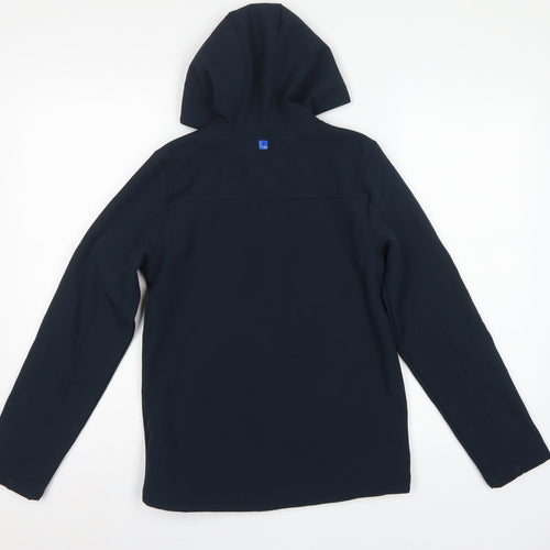 Mountain Warehouse Boys Black 11-12 Years Softshell Hooded Jacket