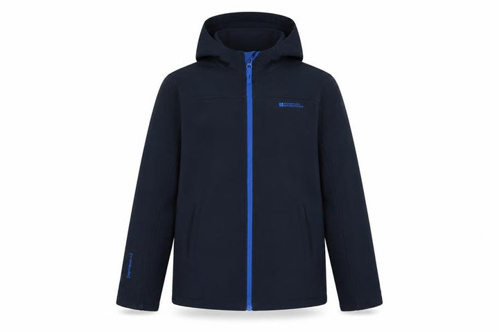 Mountain Warehouse Boys Black 11-12 Years Softshell Hooded Jacket