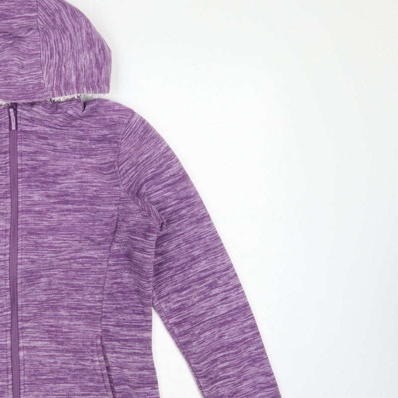 Mountain Warehouse Women’s Purple Fleece Hooded Jacket UK 12 Full Zip