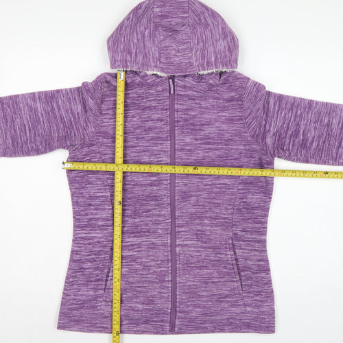 Mountain Warehouse Women’s Purple Fleece Hooded Jacket UK 12 Full Zip