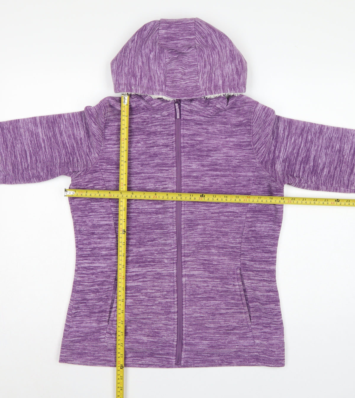 Mountain Warehouse Women’s Purple Fleece Hooded Jacket UK 12 Full Zip