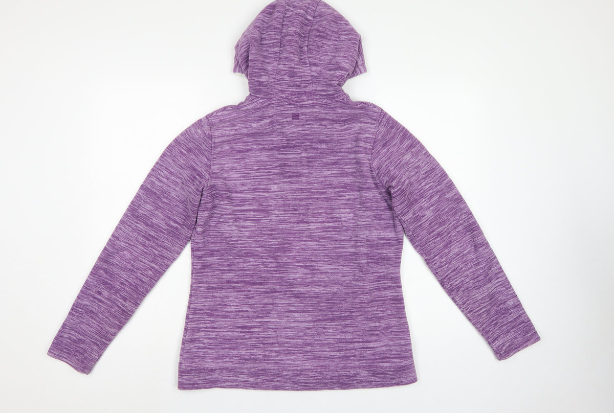 Mountain Warehouse Women’s Purple Fleece Hooded Jacket UK 12 Full Zip