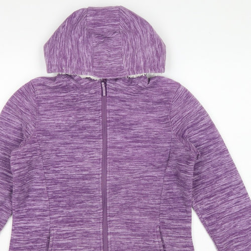 Mountain Warehouse Women’s Purple Fleece Hooded Jacket UK 12 Full Zip