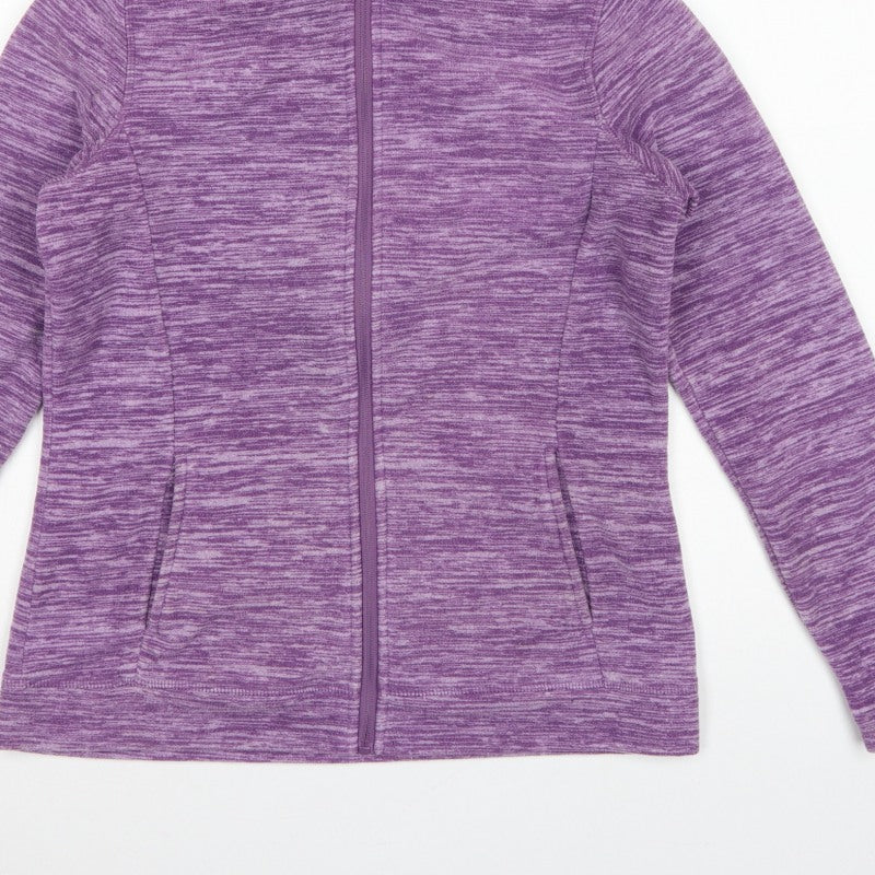 Mountain Warehouse Women’s Purple Fleece Hooded Jacket UK 12 Full Zip