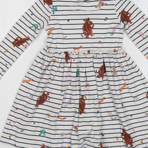 Joules Girls Multicoloured 6 Years Gruffalo Striped Fit & Flare Dress
