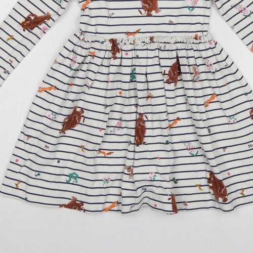 Joules Girls Multicoloured 6 Years Gruffalo Striped Fit & Flare Dress