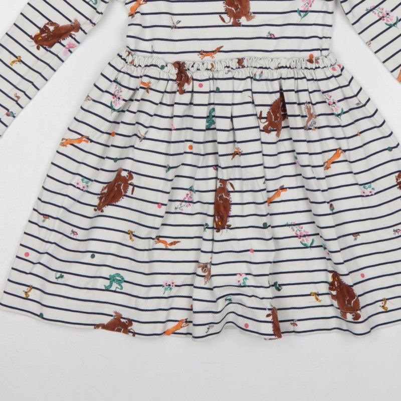 Joules Girls Multicoloured 6 Years Gruffalo Striped Fit & Flare Dress