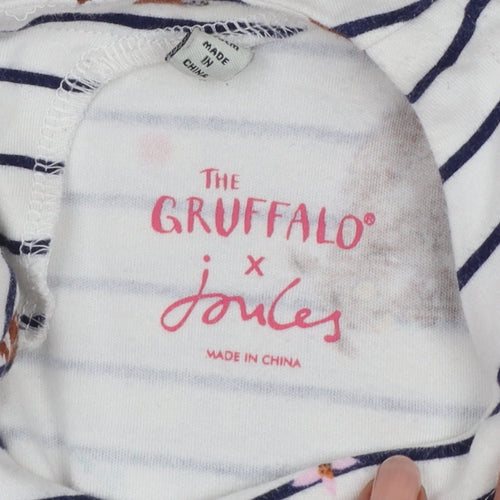 Joules Girls Multicoloured 6 Years Gruffalo Striped Fit & Flare Dress