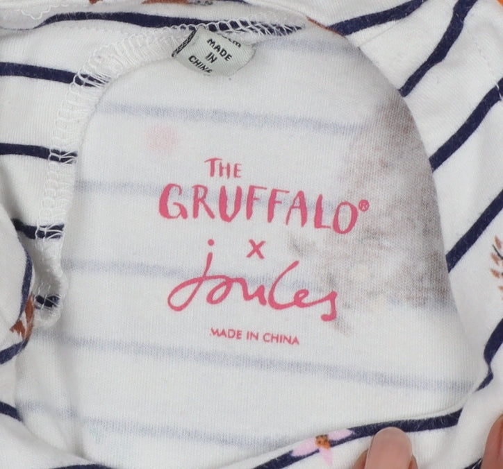 Joules Girls Multicoloured 6 Years Gruffalo Striped Fit & Flare Dress