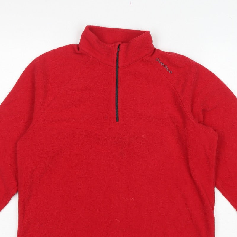 Additional view of Quechua Women's Red S Fleece 1/4 Zip Pullover Sweatshirt Hiking