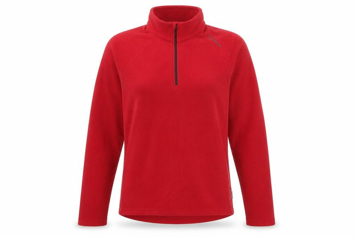 Quechua Women's Red S Fleece 1/4 Zip Pullover Sweatshirt Hiking
