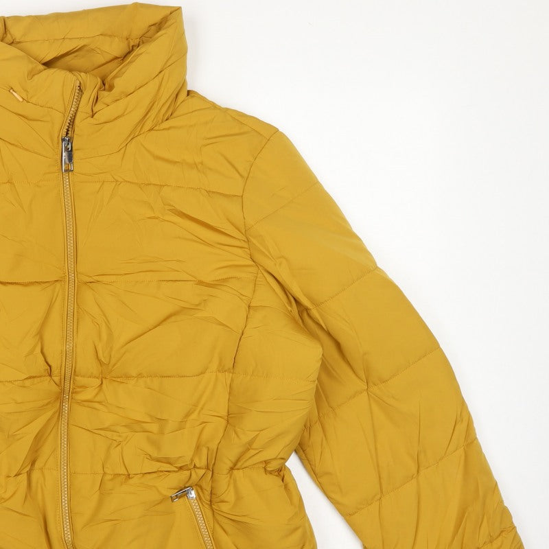 Marks and Spencer Women Yellow UK 18 Puffer Jacket Quilted Insulated