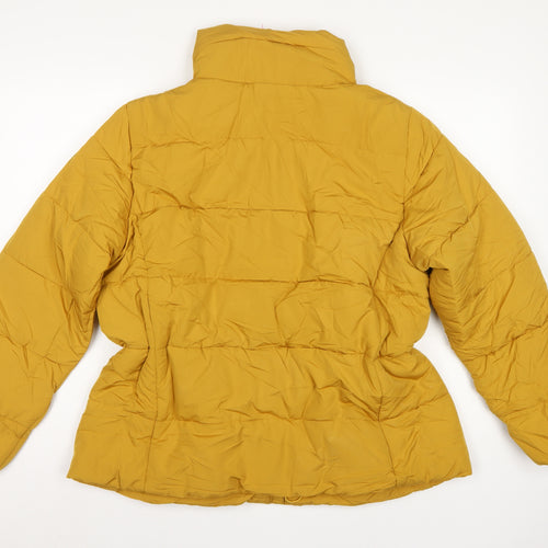Marks and Spencer Women Yellow UK 18 Puffer Jacket Quilted Insulated