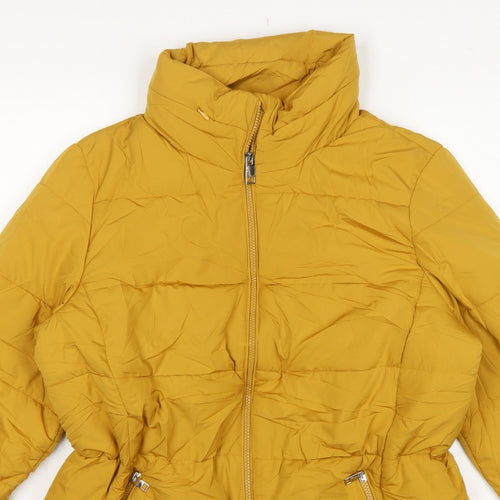 Marks and Spencer Women Yellow UK 18 Puffer Jacket Quilted Insulated