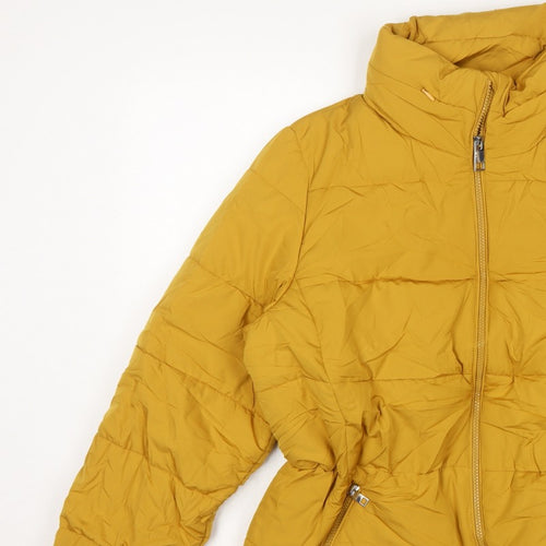 Marks and Spencer Women Yellow UK 18 Puffer Jacket Quilted Insulated