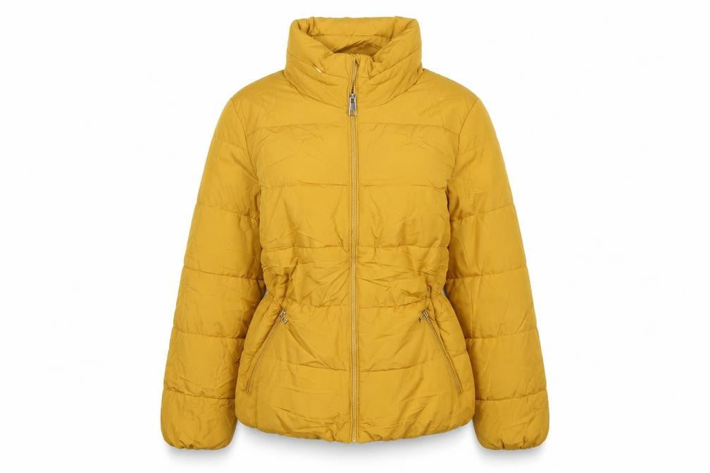 Marks and Spencer Women Yellow UK 18 Puffer Jacket Quilted Insulated