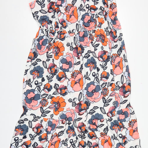 Marks and Spencer Women Multicoloured Floral Maxi Dress UK 20 Ruffle
