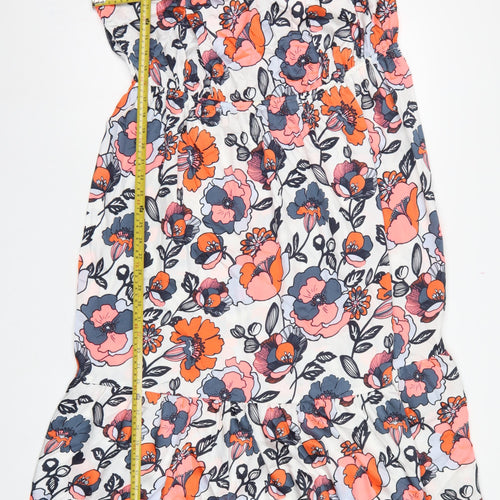Marks and Spencer Women Multicoloured Floral Maxi Dress UK 20 Ruffle
