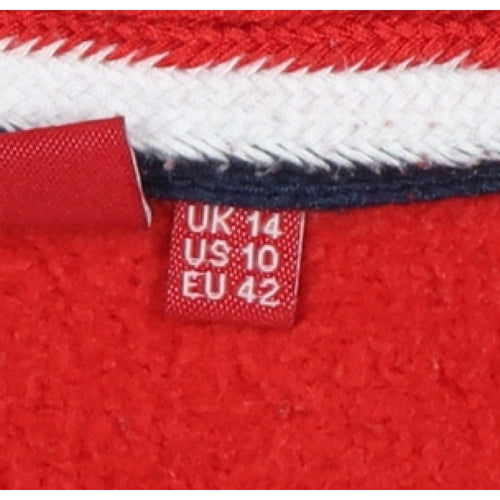 Superdry Women Red UK 14 Full Zip Hooded Track & Field Hoodie