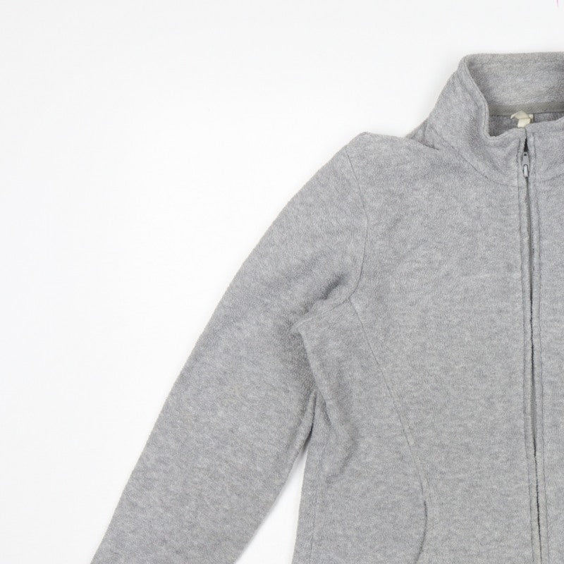 Marks and Spencer Women Grey UK 14 Fleece Full Zip Basic Jacket