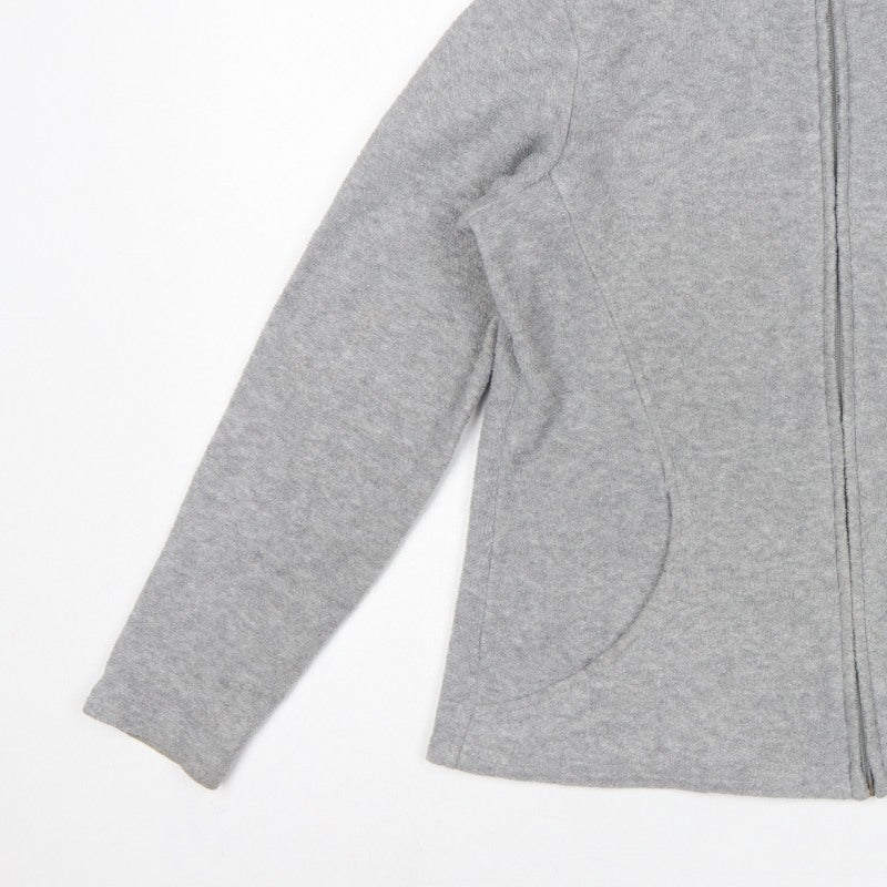 Marks and Spencer Women Grey UK 14 Fleece Full Zip Basic Jacket