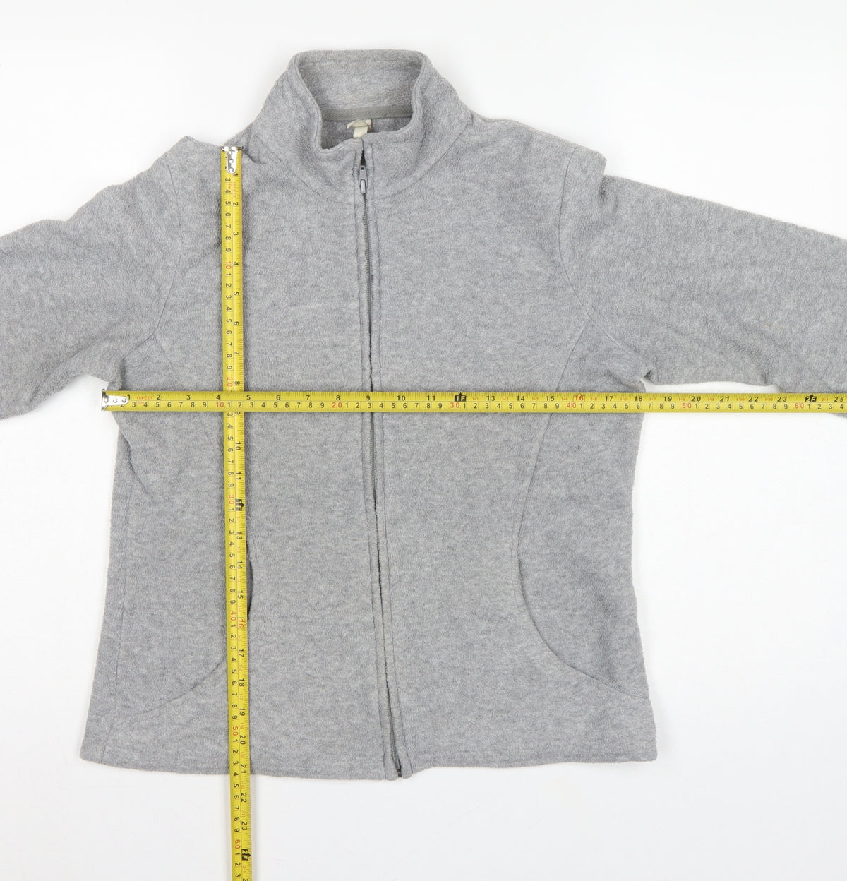 Marks and Spencer Women Grey UK 14 Fleece Full Zip Basic Jacket