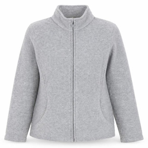 Marks and Spencer Women Grey UK 14 Fleece Full Zip Basic Jacket