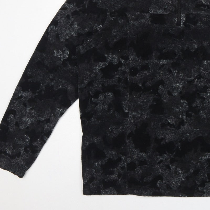 Parkside Men’s Black Camo XL Half Zip Fleece Sweatshirt