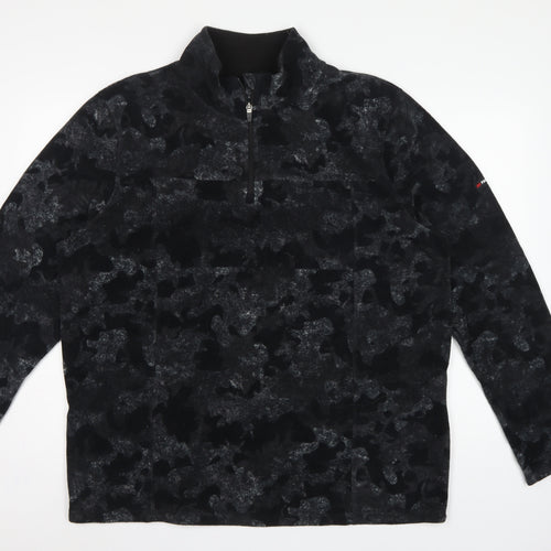 Parkside Men’s Black Camo XL Half Zip Fleece Sweatshirt
