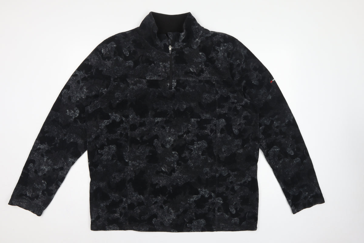 Parkside Men’s Black Camo XL Half Zip Fleece Sweatshirt
