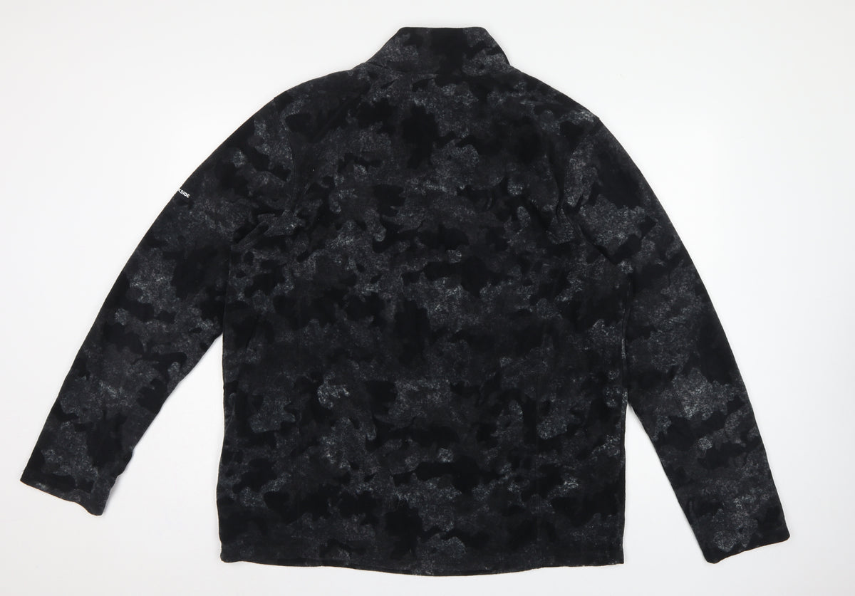 Parkside Men’s Black Camo XL Half Zip Fleece Sweatshirt