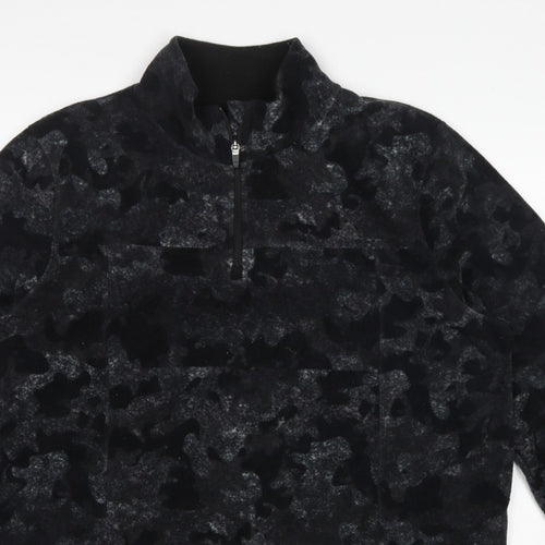 Parkside Men’s Black Camo XL Half Zip Fleece Sweatshirt