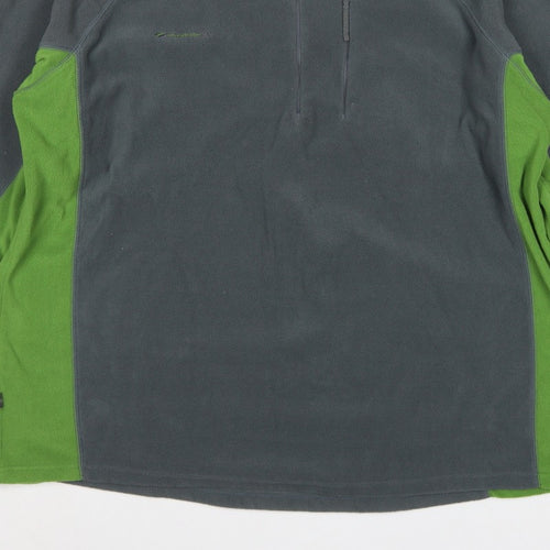 Mountainlife Men’s Grey Green 2XL 1/4 Zip Fleece Pullover Outdoor