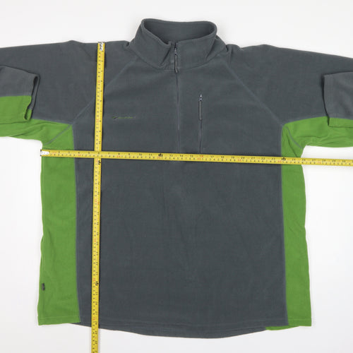 Mountainlife Men’s Grey Green 2XL 1/4 Zip Fleece Pullover Outdoor