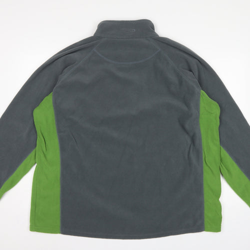 Mountainlife Men’s Grey Green 2XL 1/4 Zip Fleece Pullover Outdoor