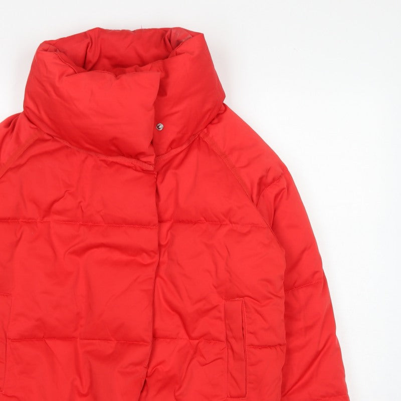 Next Women Red UK 8 Short Padded Puffer Jacket High Collar