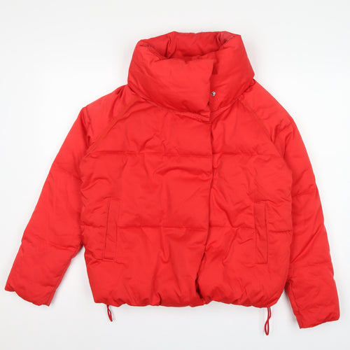 Next Women Red UK 8 Short Padded Puffer Jacket High Collar