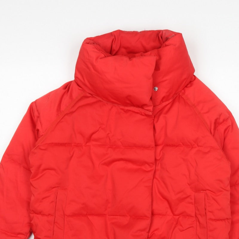 Next Women Red UK 8 Short Padded Puffer Jacket High Collar