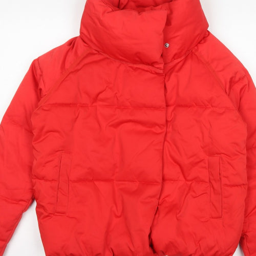 Next Women Red UK 8 Short Padded Puffer Jacket High Collar