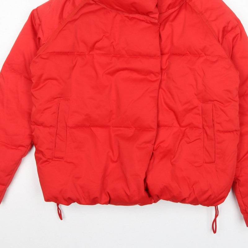 Next Women Red UK 8 Short Padded Puffer Jacket High Collar