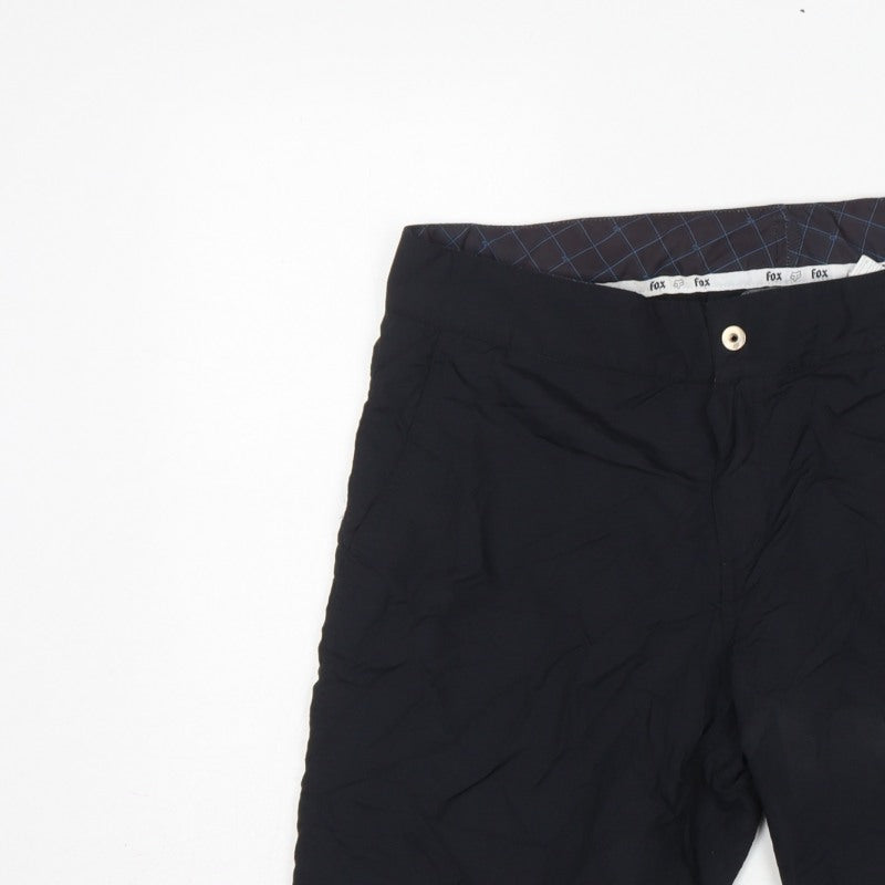 Fox Men's Black L Biker MTB Shorts Adjustable Waist Zip Pockets