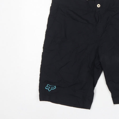 Fox Men's Black L Biker MTB Shorts Adjustable Waist Zip Pockets