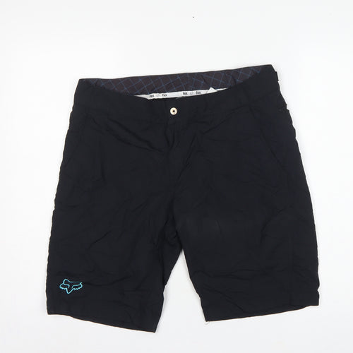Fox Men's Black L Biker MTB Shorts Adjustable Waist Zip Pockets