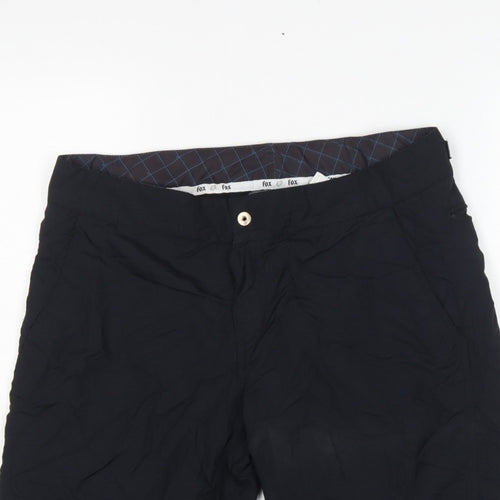Fox Men's Black L Biker MTB Shorts Adjustable Waist Zip Pockets