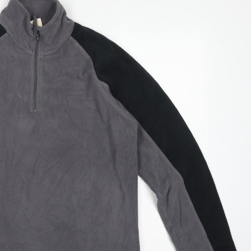 Mountain Warehouse Men’s Grey Black S 1/4 Zip Fleece Sweatshirt